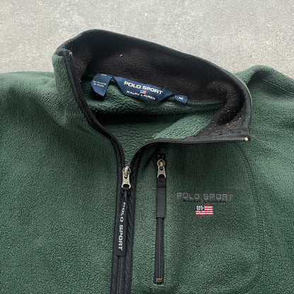 Polo Sport Ralph Lauren 1990s heavyweight zip up fleece jacket (M) - Known Source