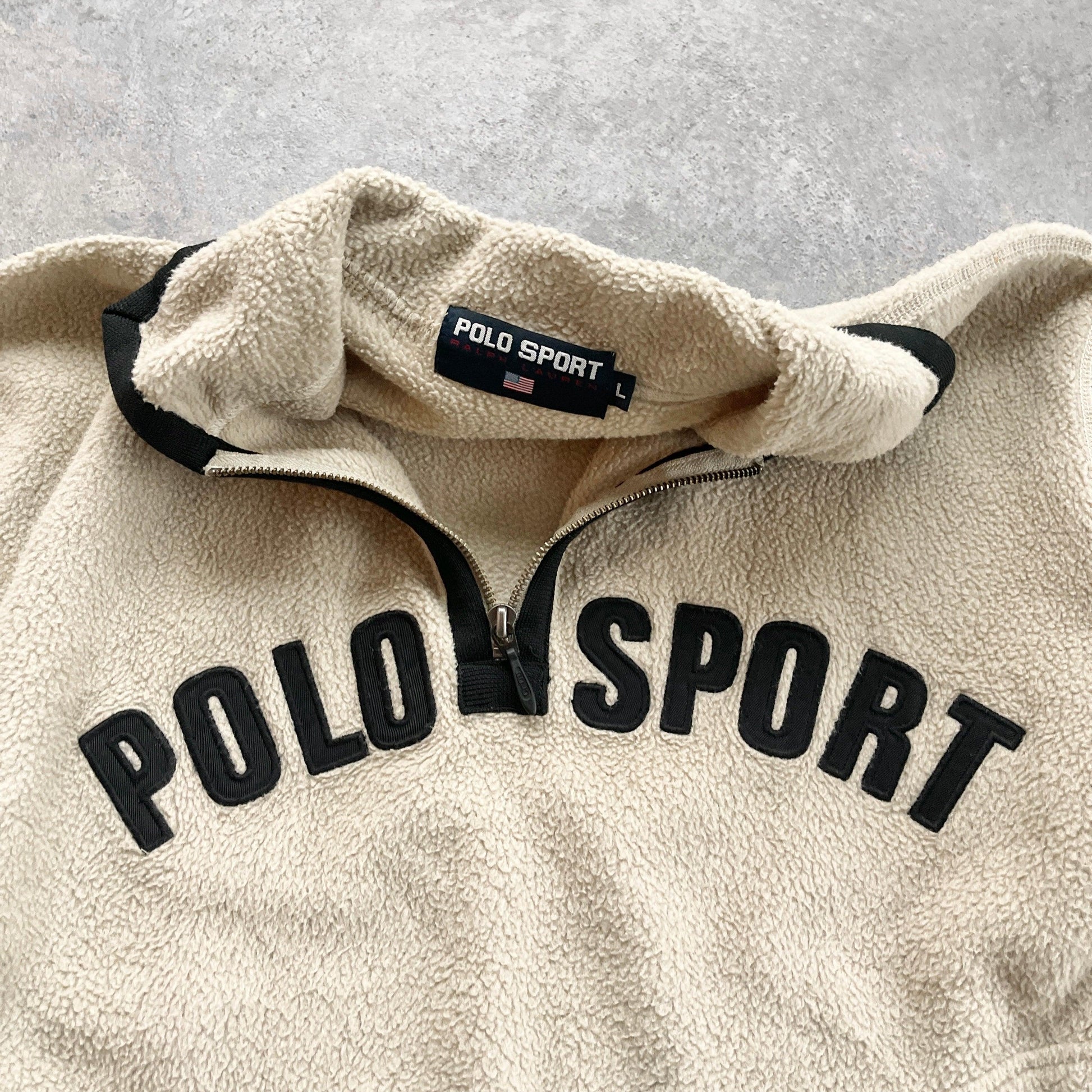 Polo Sport Ralph Lauren RARE 1990s heavyweight 1/4 zip fleece (L) - Known Source