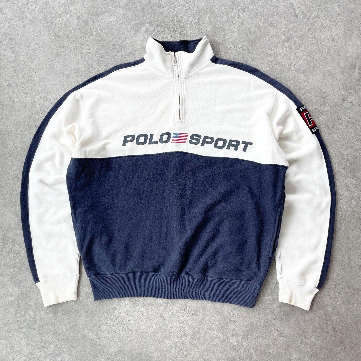 Polo Sport Ralph Lauren RARE 1990s heavyweight spellout sweatshirt (L) - Known Source