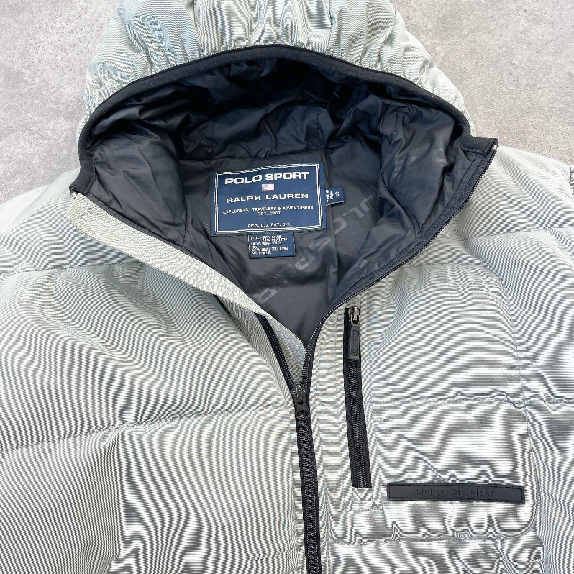 Polo Sport Ralph Lauren RARE 1990s technical down fill spellout puffer jacket (S) - Known Source