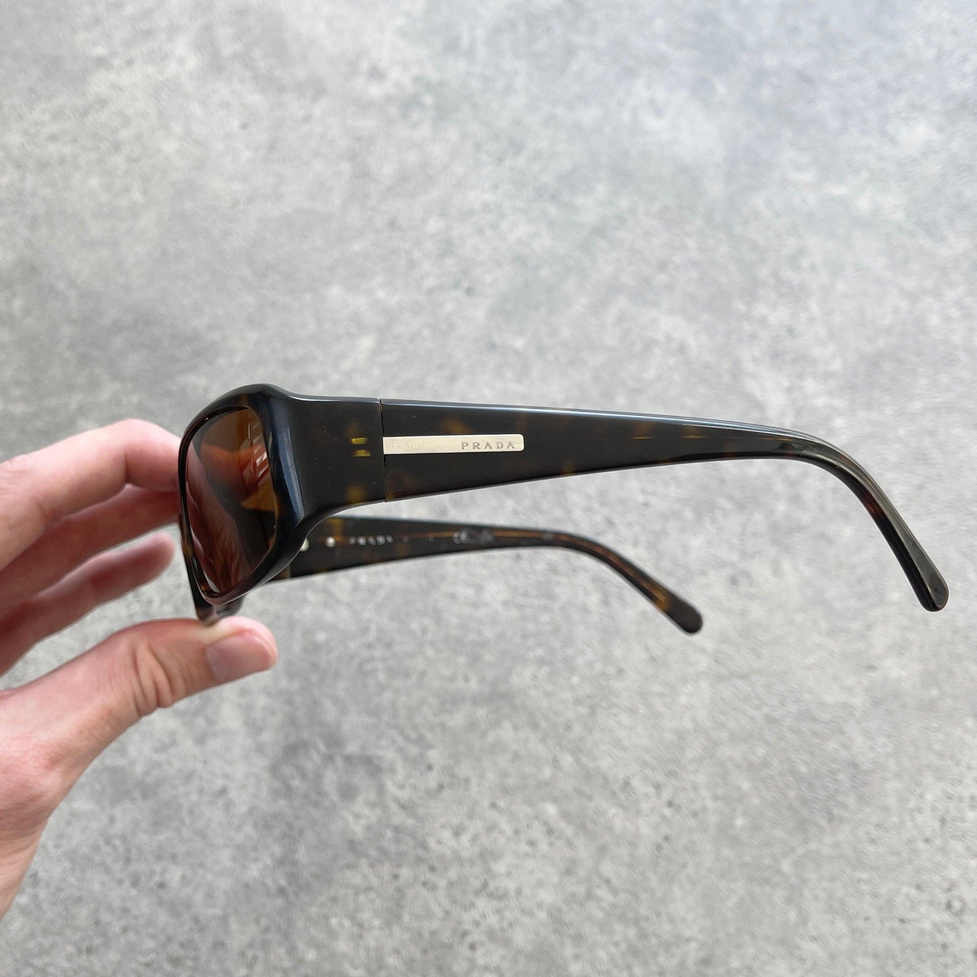 Prada 2000’s tortoise shell wrap around sunglasses - Known Source