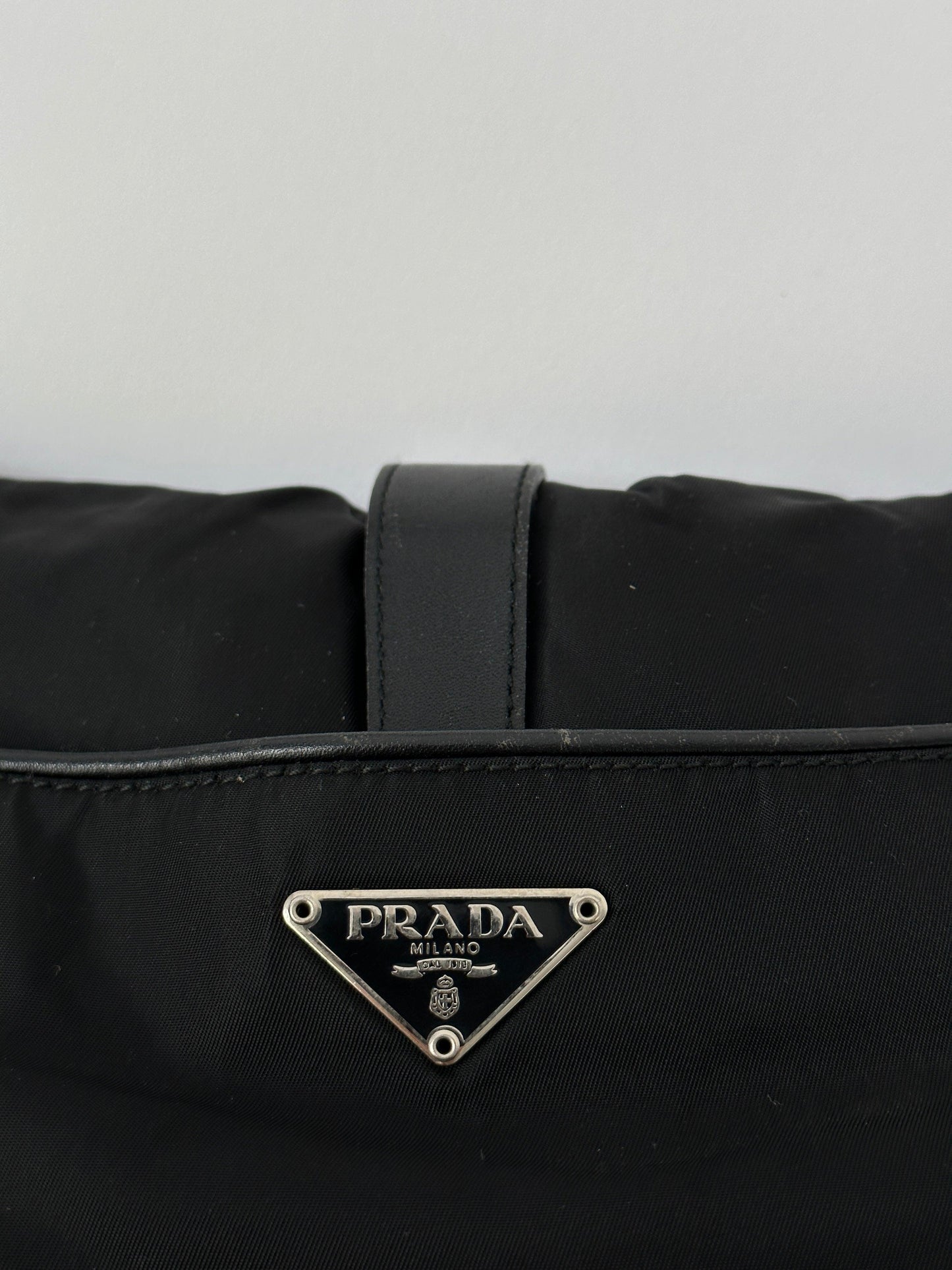 Prada 2000s Tessuto Nylon Double Sided Shoulder Bag - Known Source