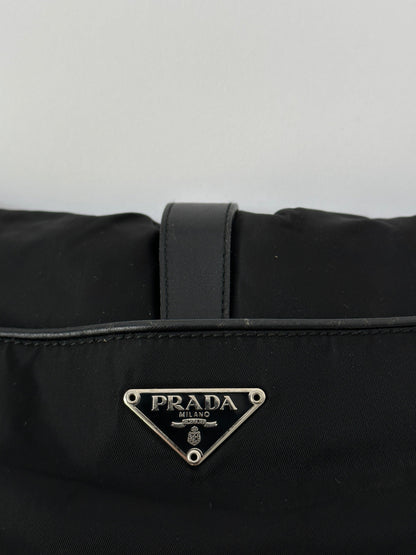 Prada 2000s Tessuto Nylon Double Sided Shoulder Bag - Known Source