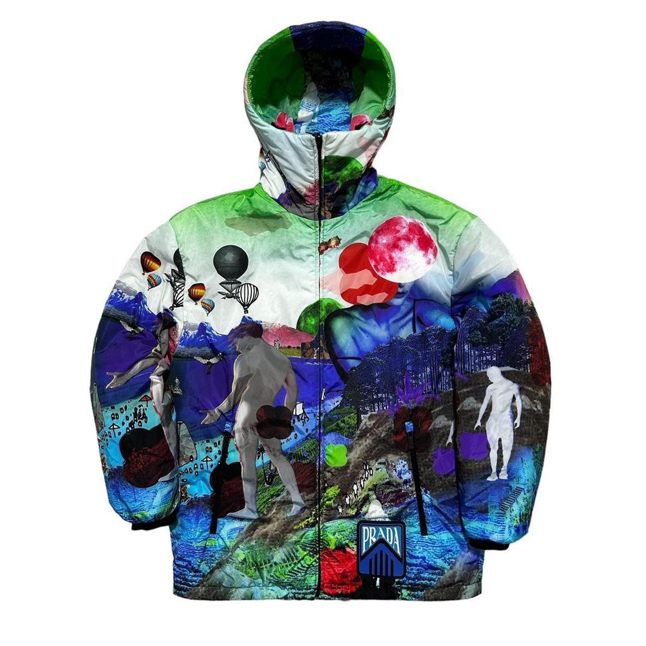 Prada Graphic Art Print Down Jacket - Known Source