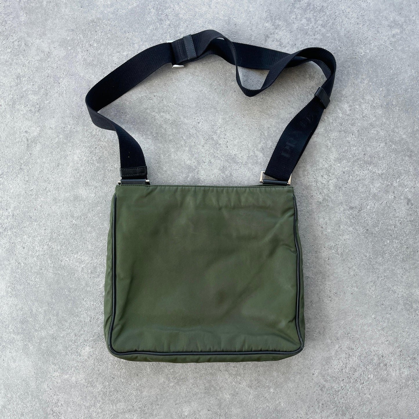 Prada Milano 2000s cross body nylon bag (12”x11”x2”) - Known Source