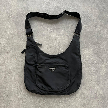 Prada Milano 2000s cross body nylon bag (14”x14”) - Known Source