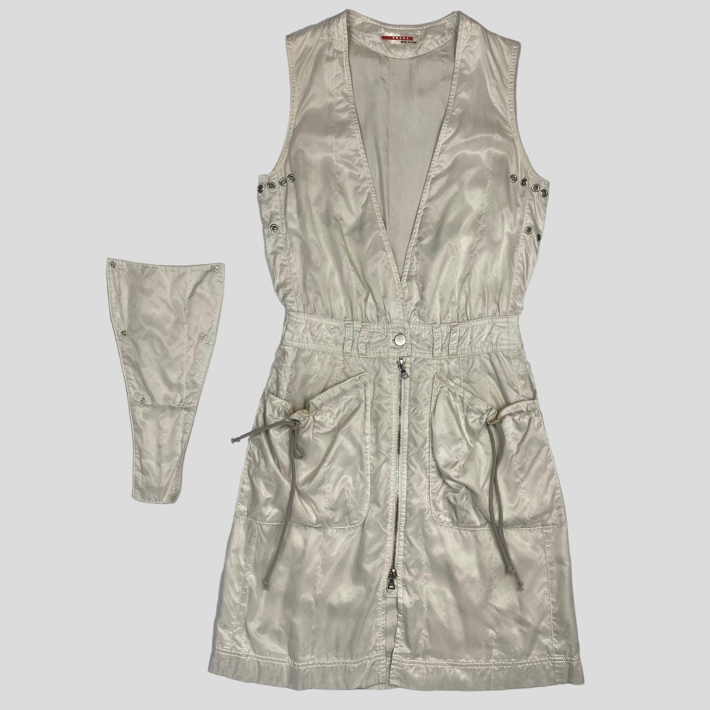 Prada Sport 00’s Nylon Shimmer Cargo Dress - UK6/8 - Known Source