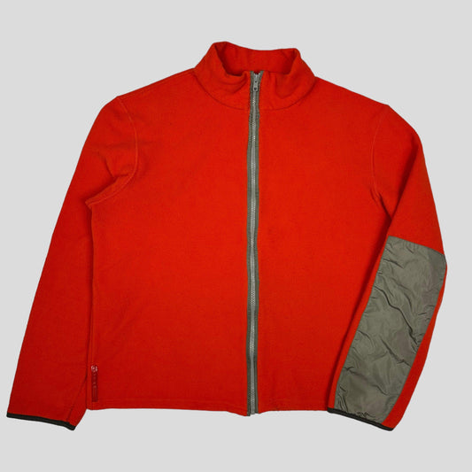 Prada Sport 00’s Safety Orange Nylon Panelled Fleece - L - Known Source