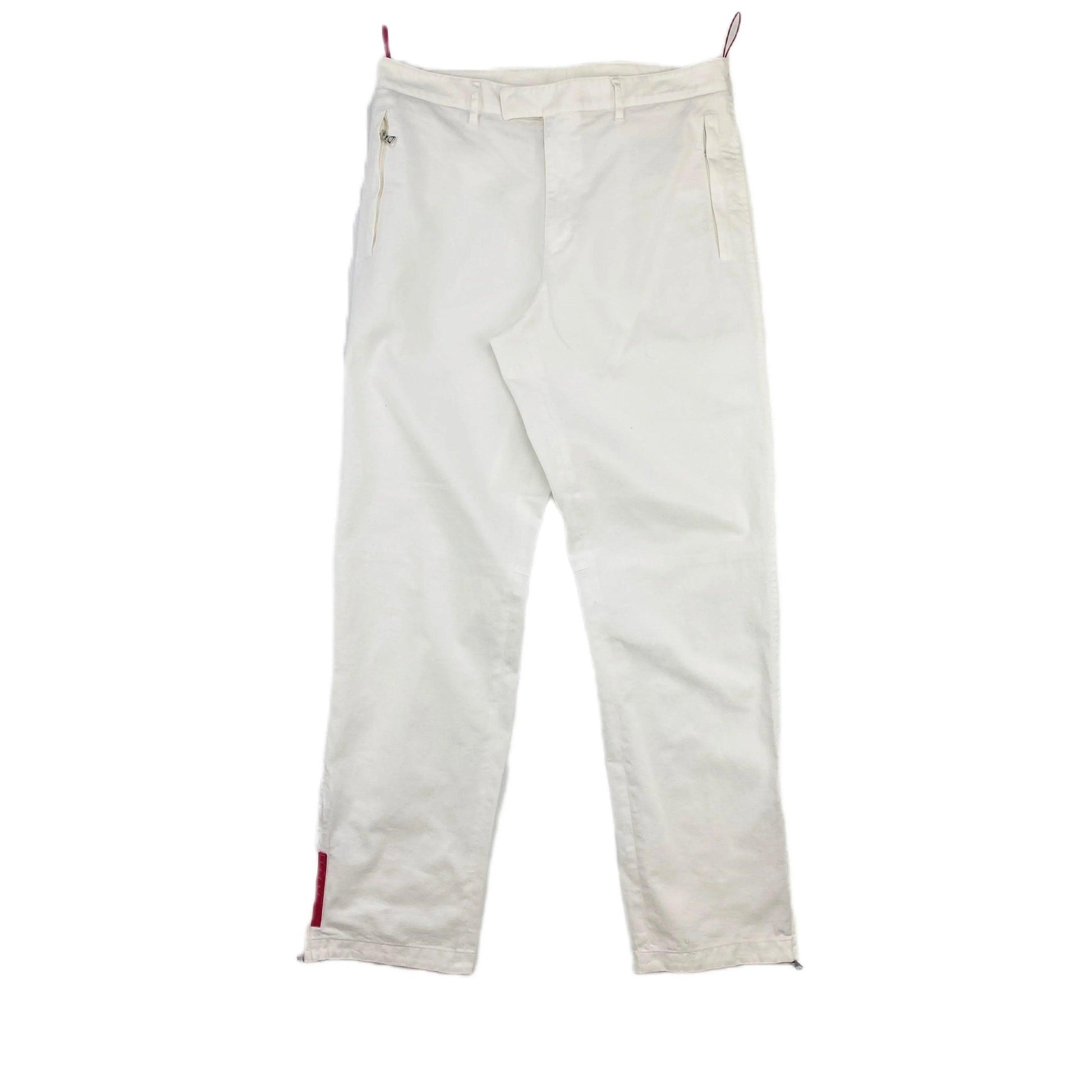 PRADA SPORT 2000S WHITE TECHNICAL TROUSERS - Known Source