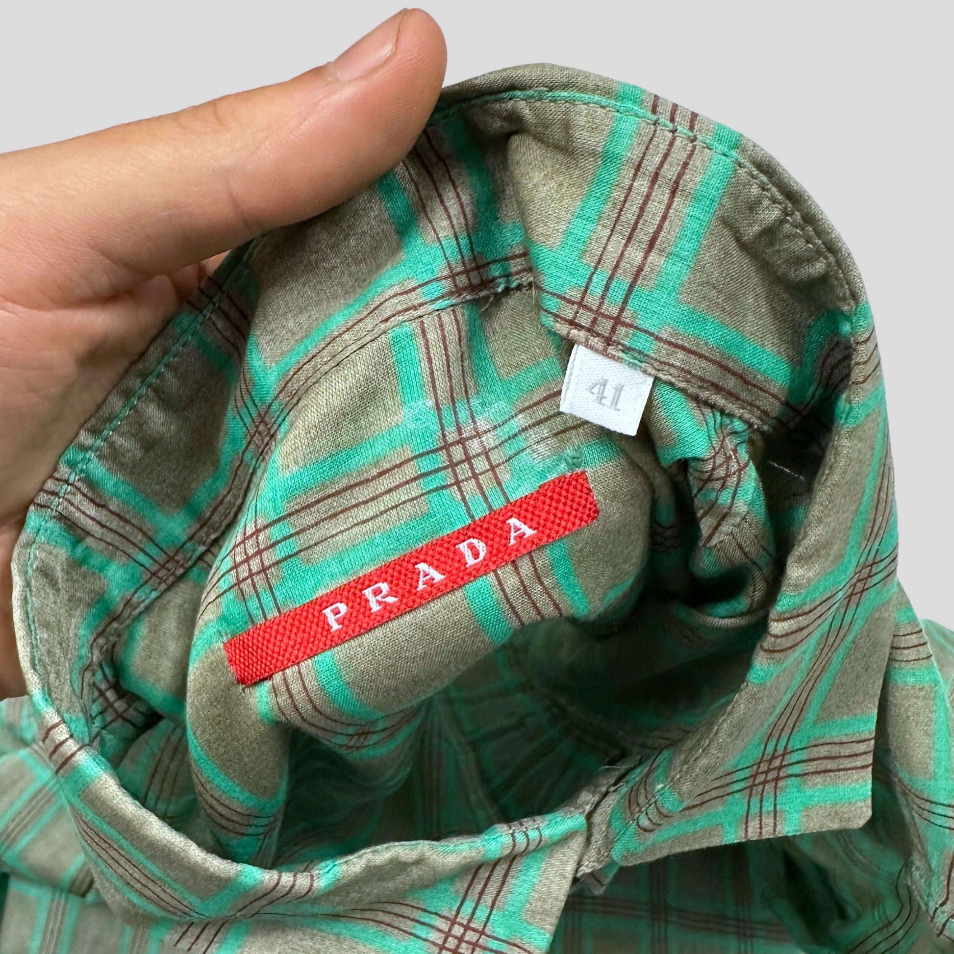 Prada Sport 2007 Neo-plaid Shirt - M - Known Source