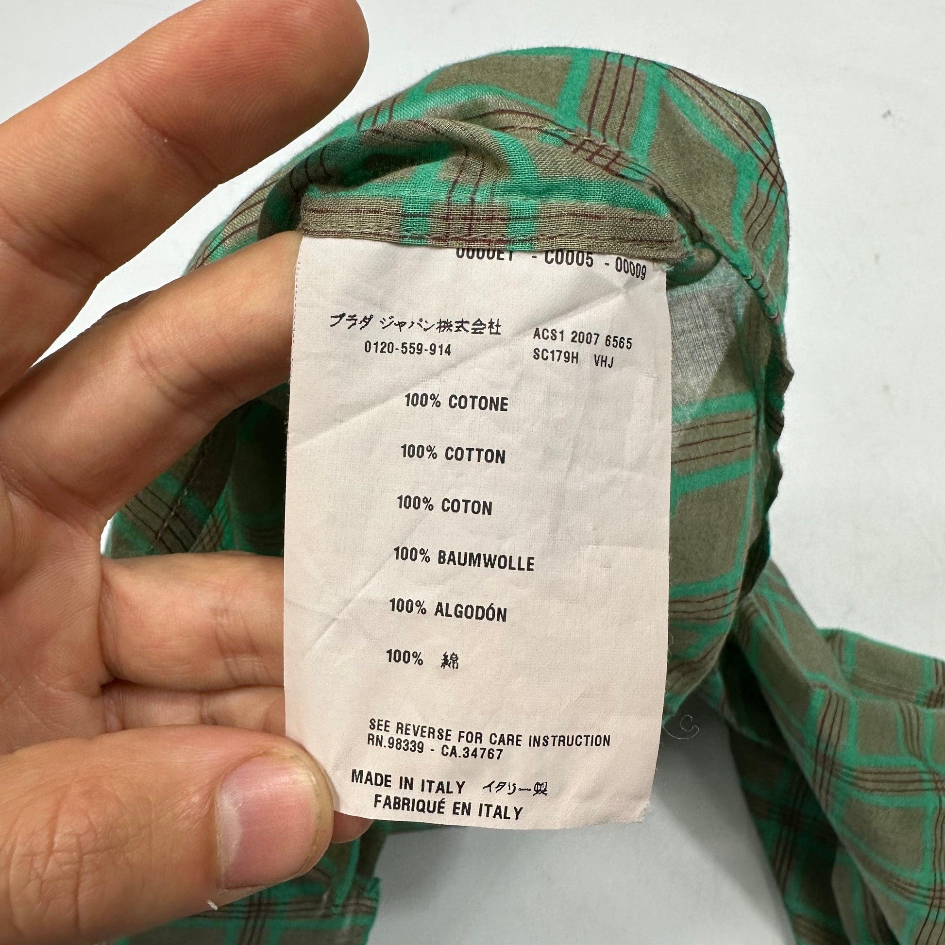 Prada Sport 2007 Neo-plaid Shirt - M - Known Source