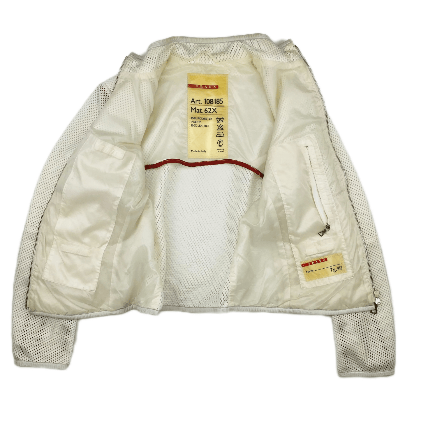 PRADA SPORT S/S 1999S MESH BIKER JACKET (S) - Known Source