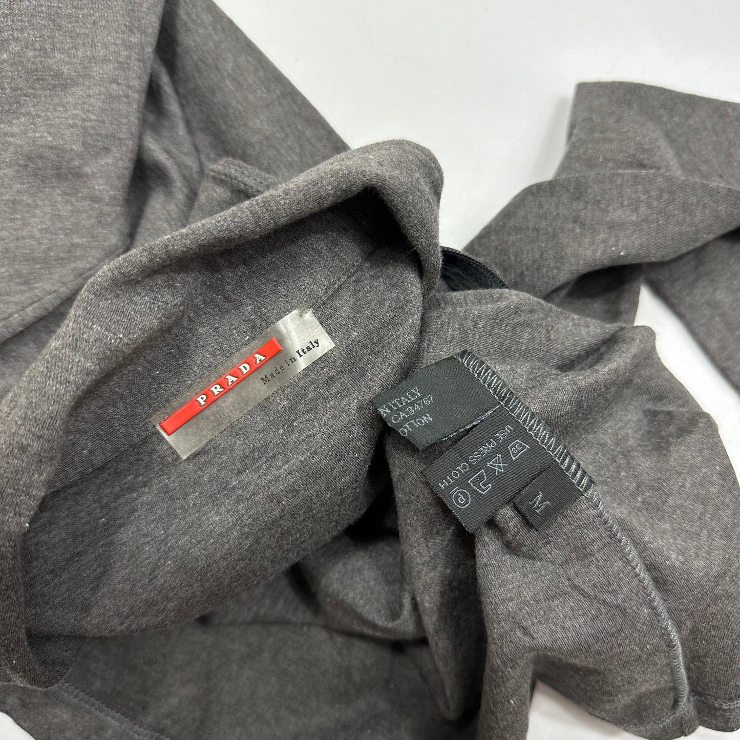 Prada Sport SS99 Grey Zip Shirt - 8 - Known Source