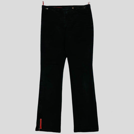 Prada Sport Womens Red Tab Flares - 32 - Known Source