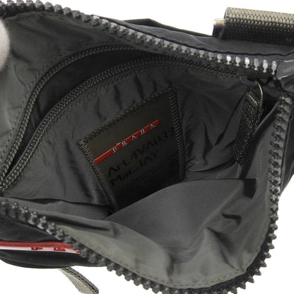 PRADA sports Black Red Logo nylon shoulder bag - Known Source