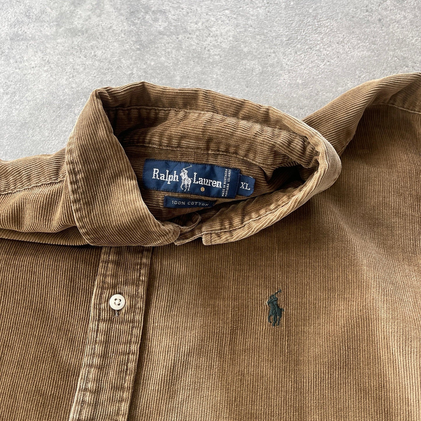 Ralph Lauren 1990s heavyweight cord overshirt (XL) - Known Source