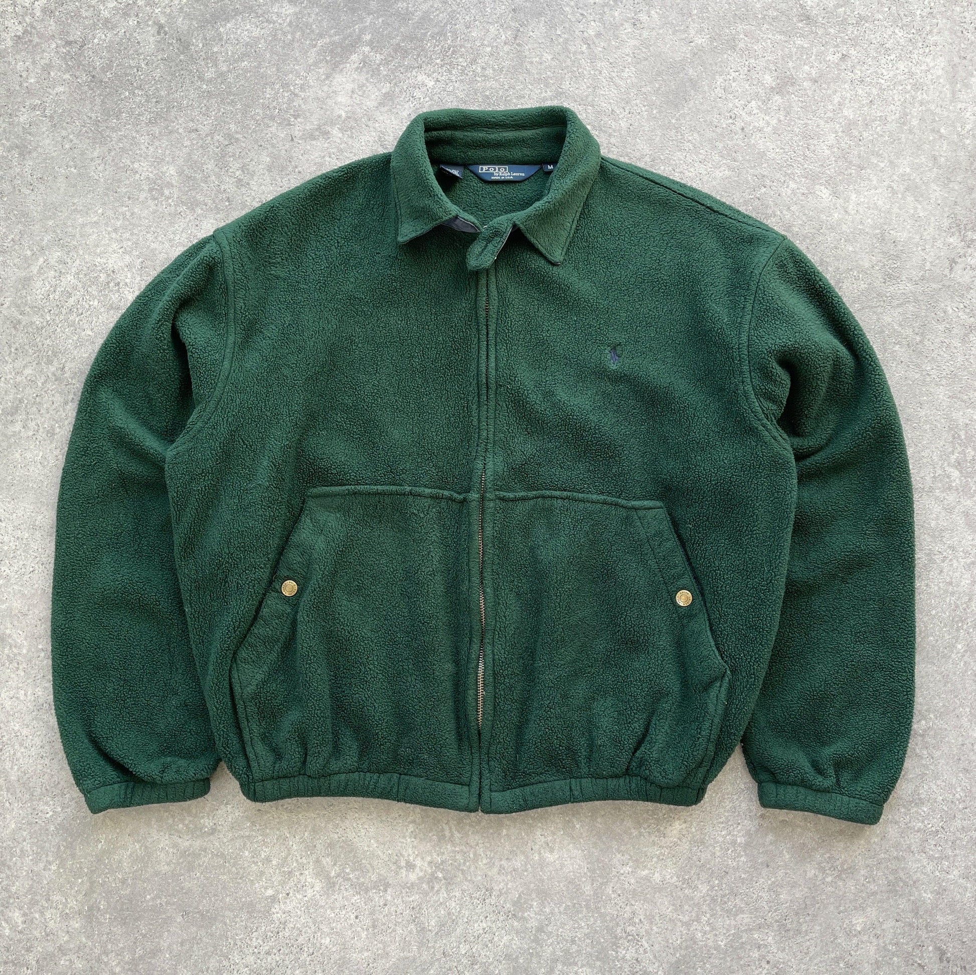 Ralph Lauren 1990s Polartec heavyweight fleece harrington jacket (M) - Known Source