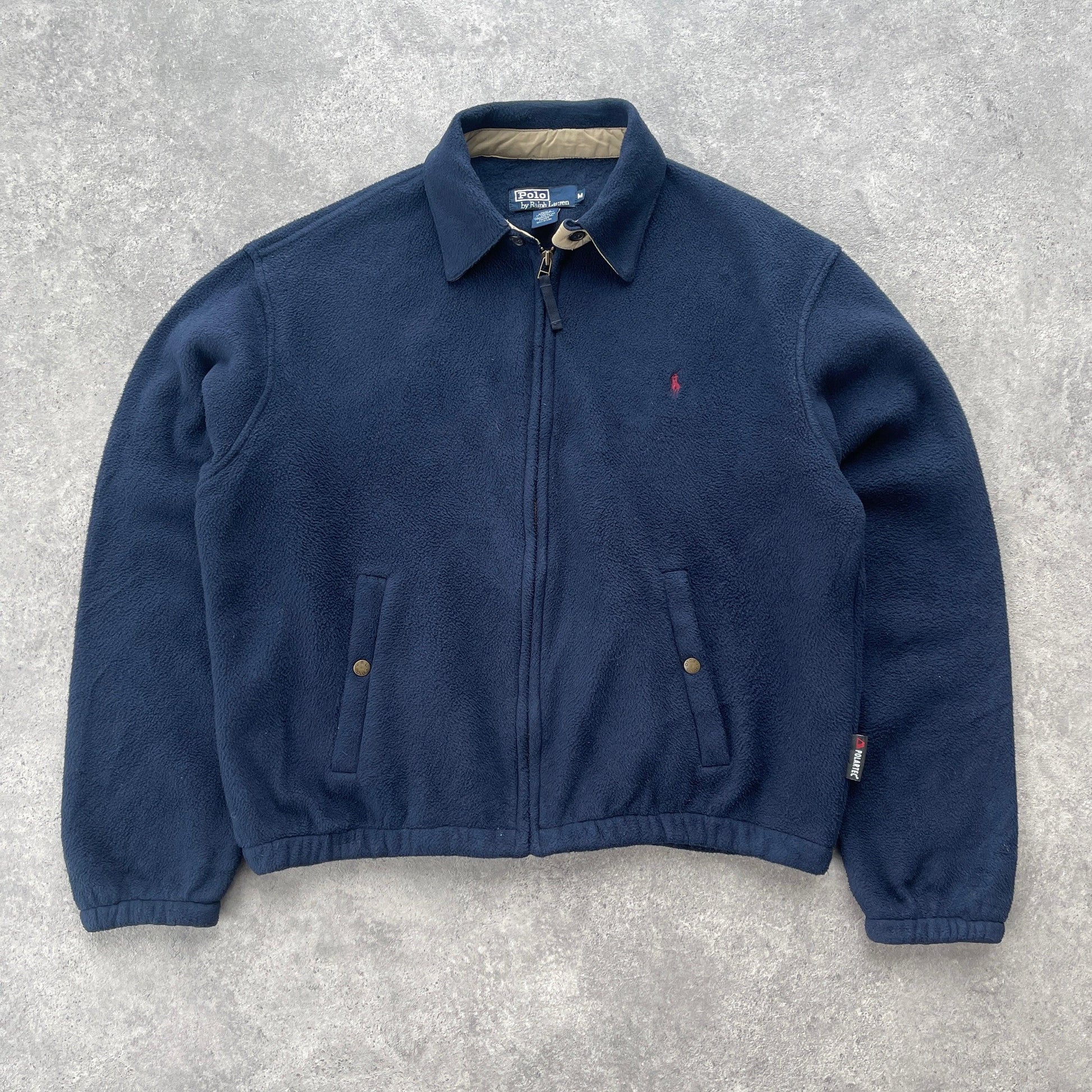 Ralph Lauren 1990s Polartec heavyweight fleece harrington jacket (M) - Known Source