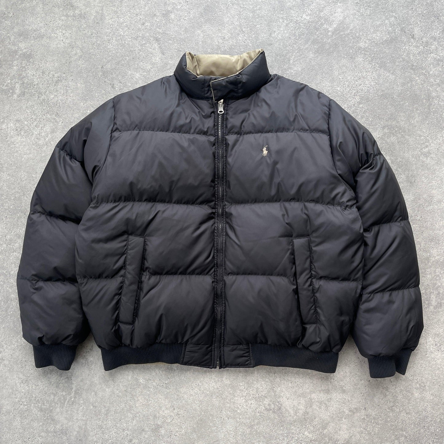 Ralph Lauren RARE 1990s reversible down fill heavyweight puffer jacket (L) - Known Source
