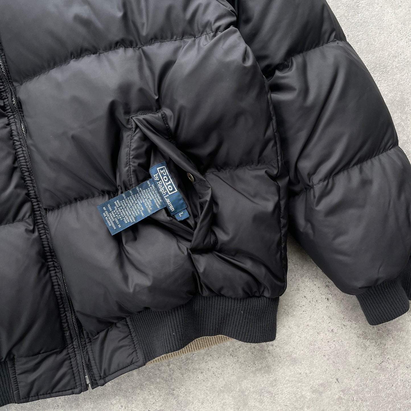 Ralph Lauren RARE 1990s reversible down fill heavyweight puffer jacket (L) - Known Source