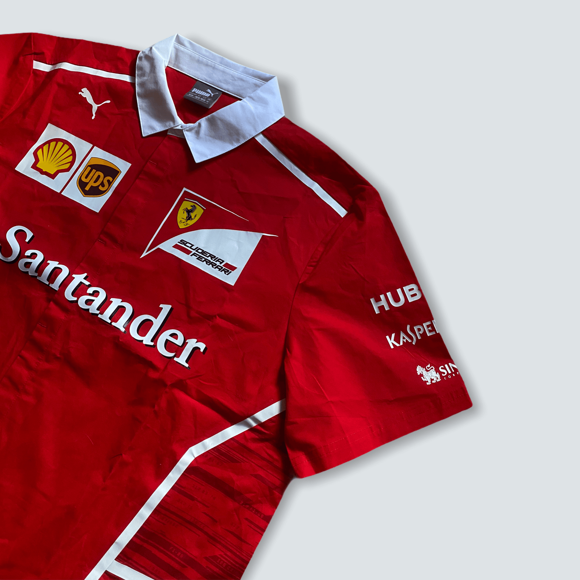 Red authentic Ferrari F1 short sleeve shirt (M) - Known Source