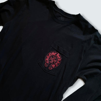Red horse shoe Chromehearts long sleeve staff tee (L) - Known Source