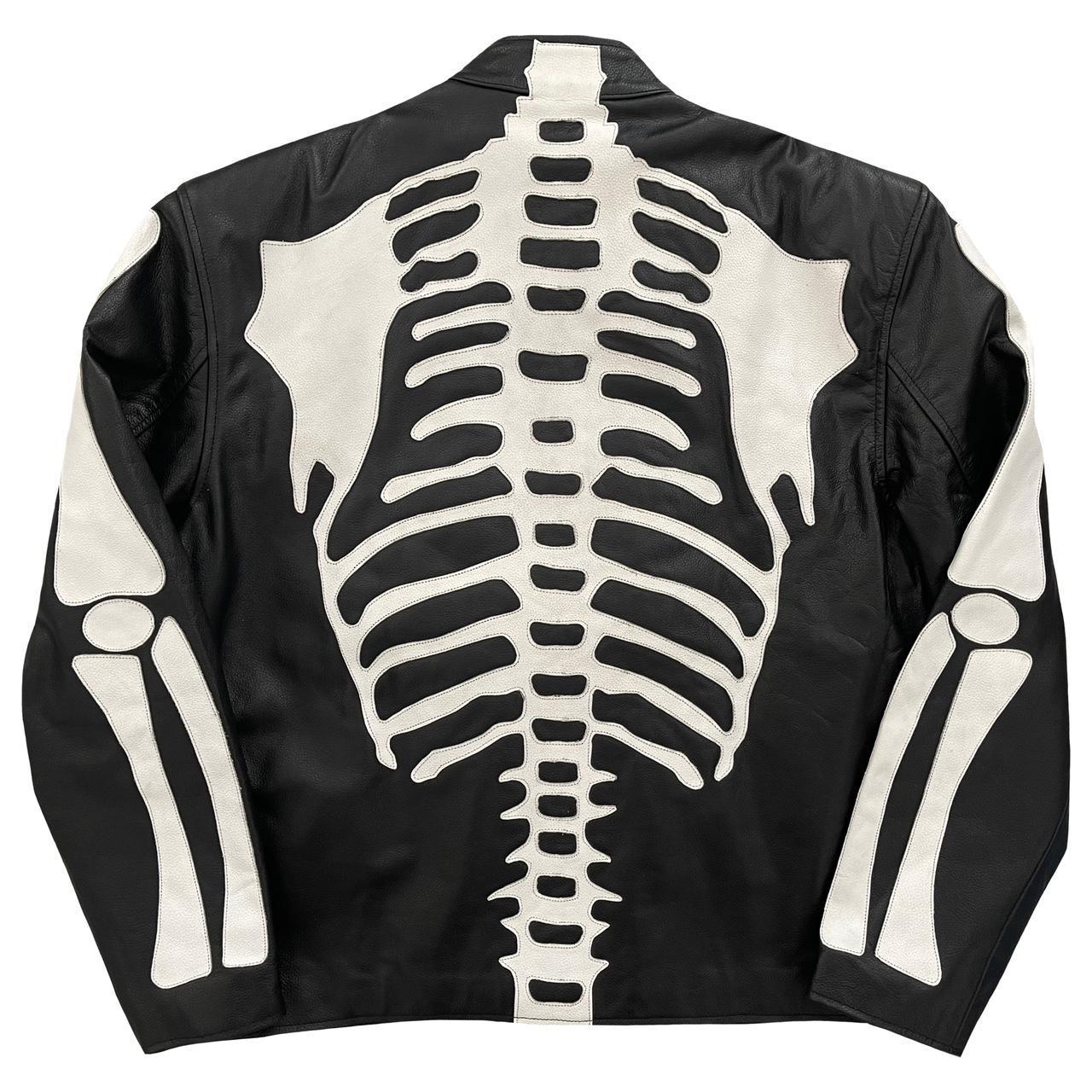 Skeleton Leather Motorcycle Jacket - Known Source