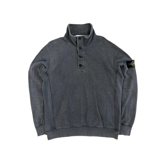 Stone Island 1/4 Button Up Thick Cotton Jumper - Known Source