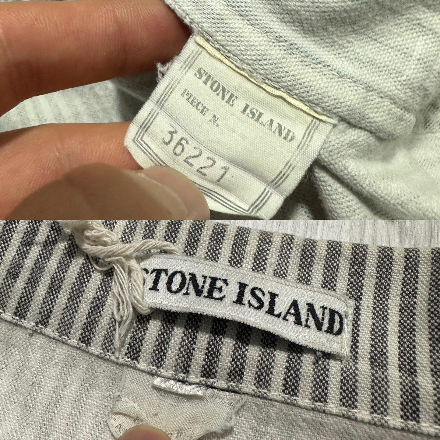 Stone Island 1986 Pigment Striped Chore Jacket with Green Edge Badge - Known Source