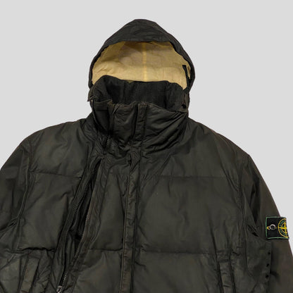 Stone Island AW99 Waxed Cotton Asymmetrical Puffer Jacket - S (M) - Known Source