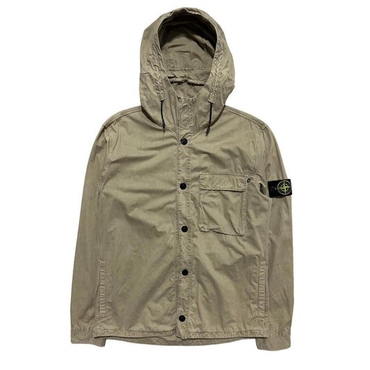 Stone Island Biege Canvas Hooded Jacket - Known Source