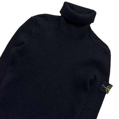 Stone Island Black Roll Neck Pullover - Known Source