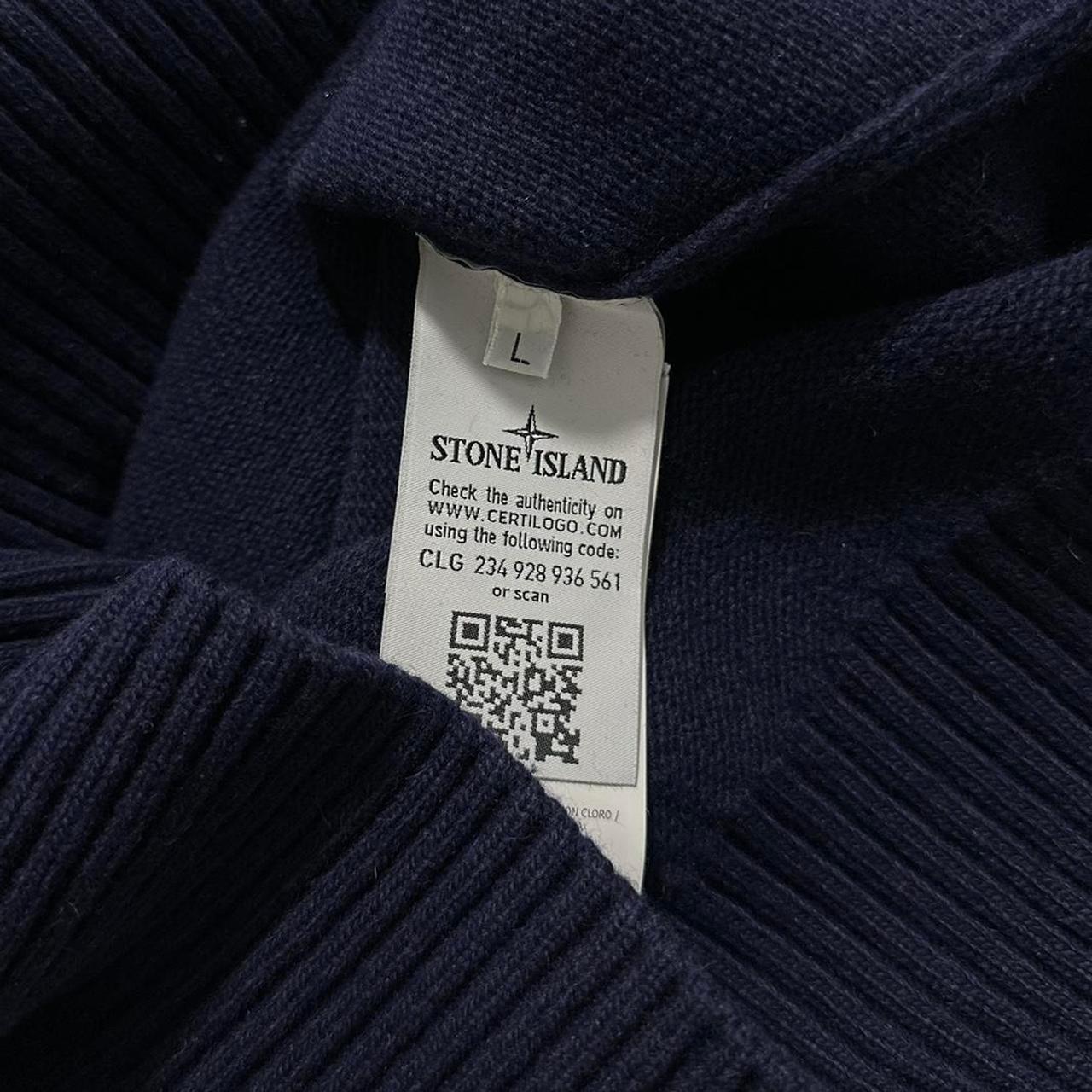 Stone Island Blue Knit Pullover Crewneck - Known Source
