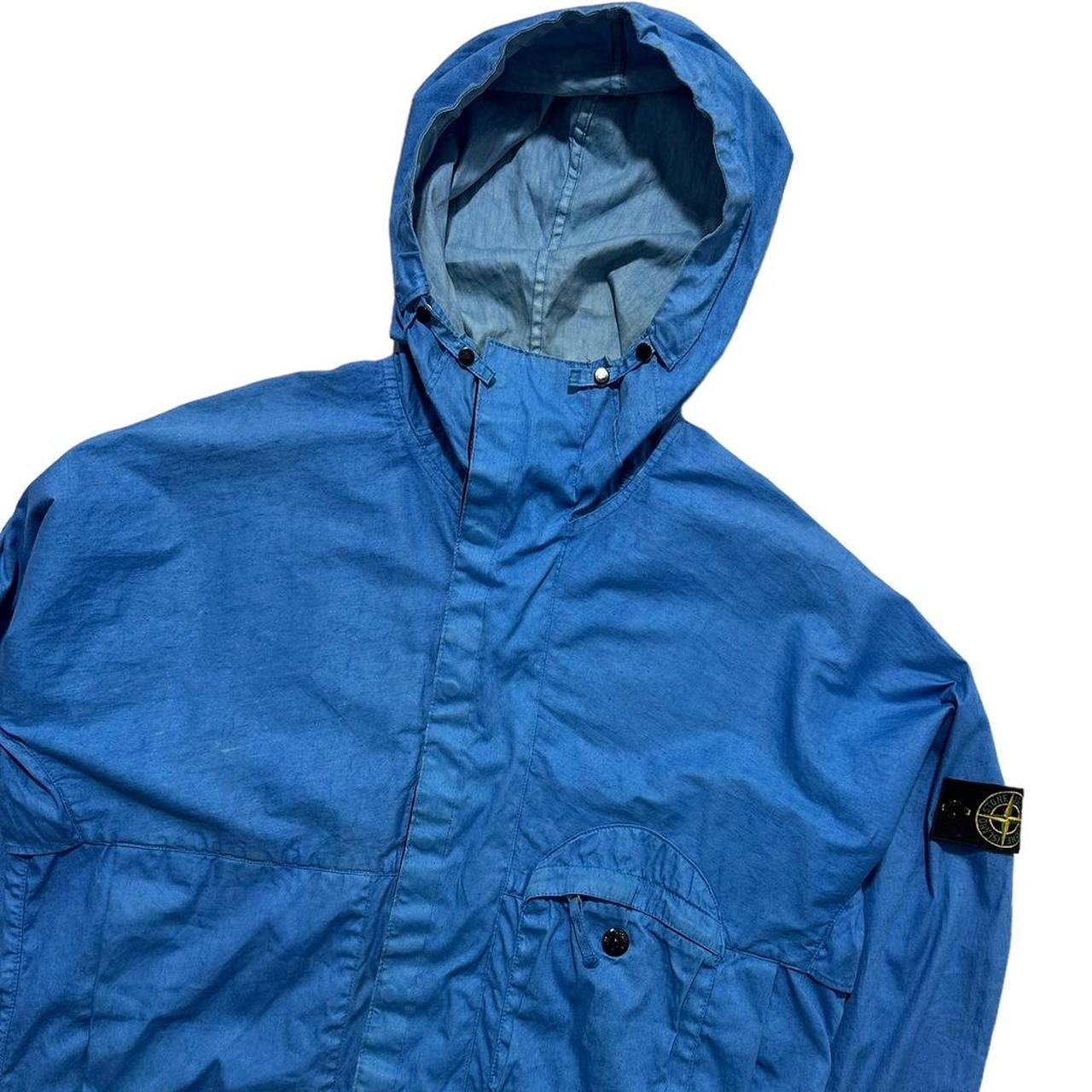 Stone Island Blue Single Pocket Canvas Jacket - Known Source