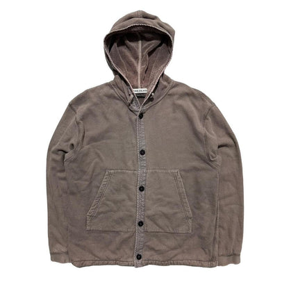 Stone Island Button Up Hooded Cotton Hoodie - Known Source