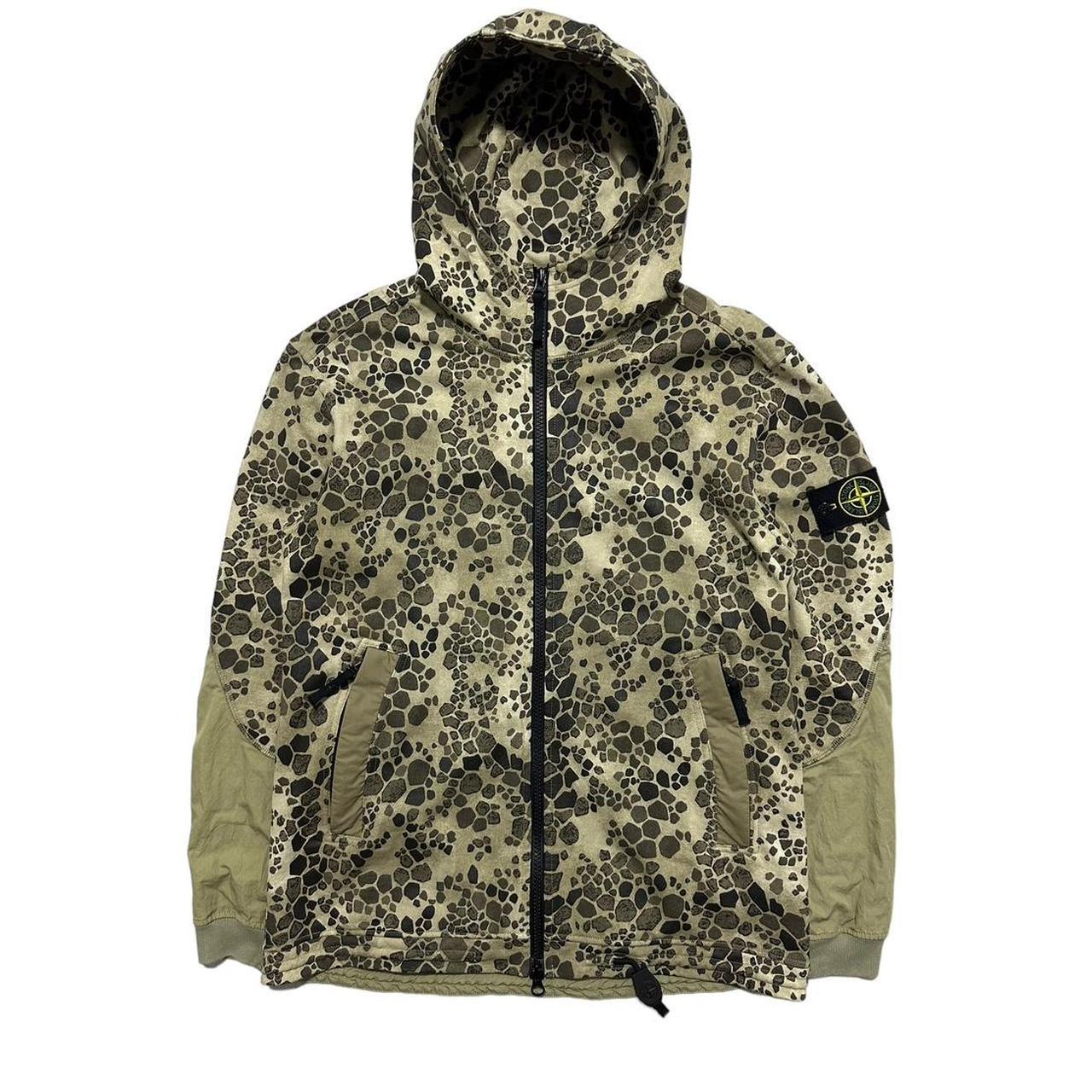 Stone Island crocodile camo zip up hoodie - Known Source