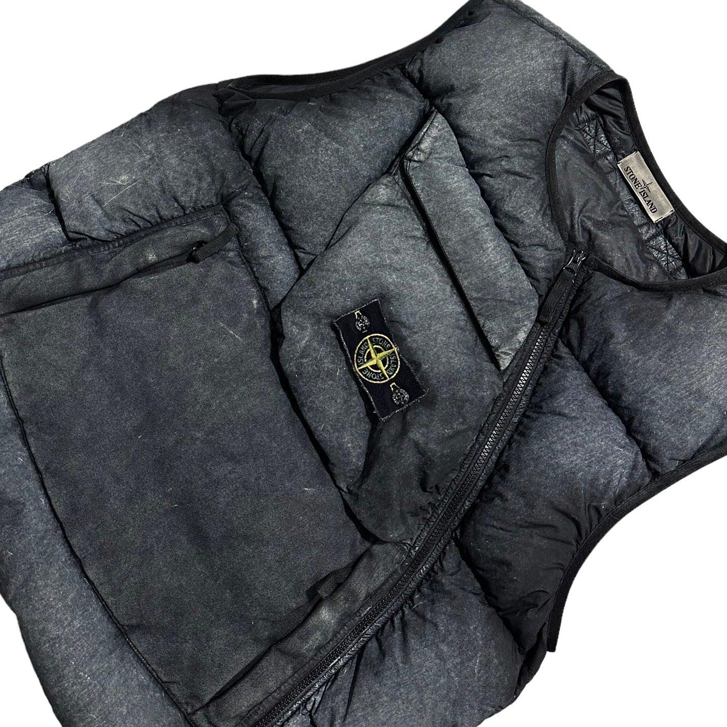 Stone Island Frost Tela Nylon Down Vest with Asymmetrical Zip - Known Source