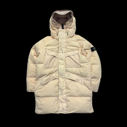 Stone Island Garment Dyed Crinkle Reps R-NY Down Long Puffer Jacket - Known Source