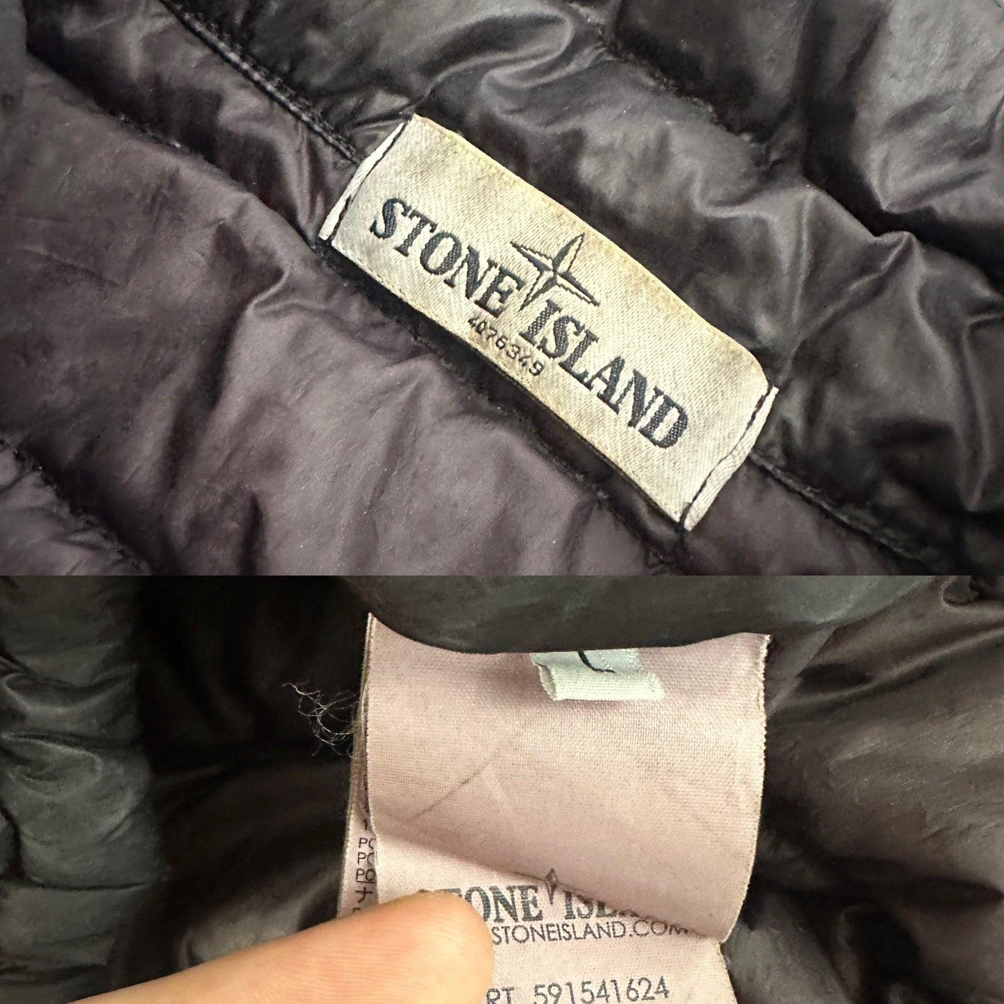 Stone Island Garment Dyed Down Zip Up Jacket - Known Source