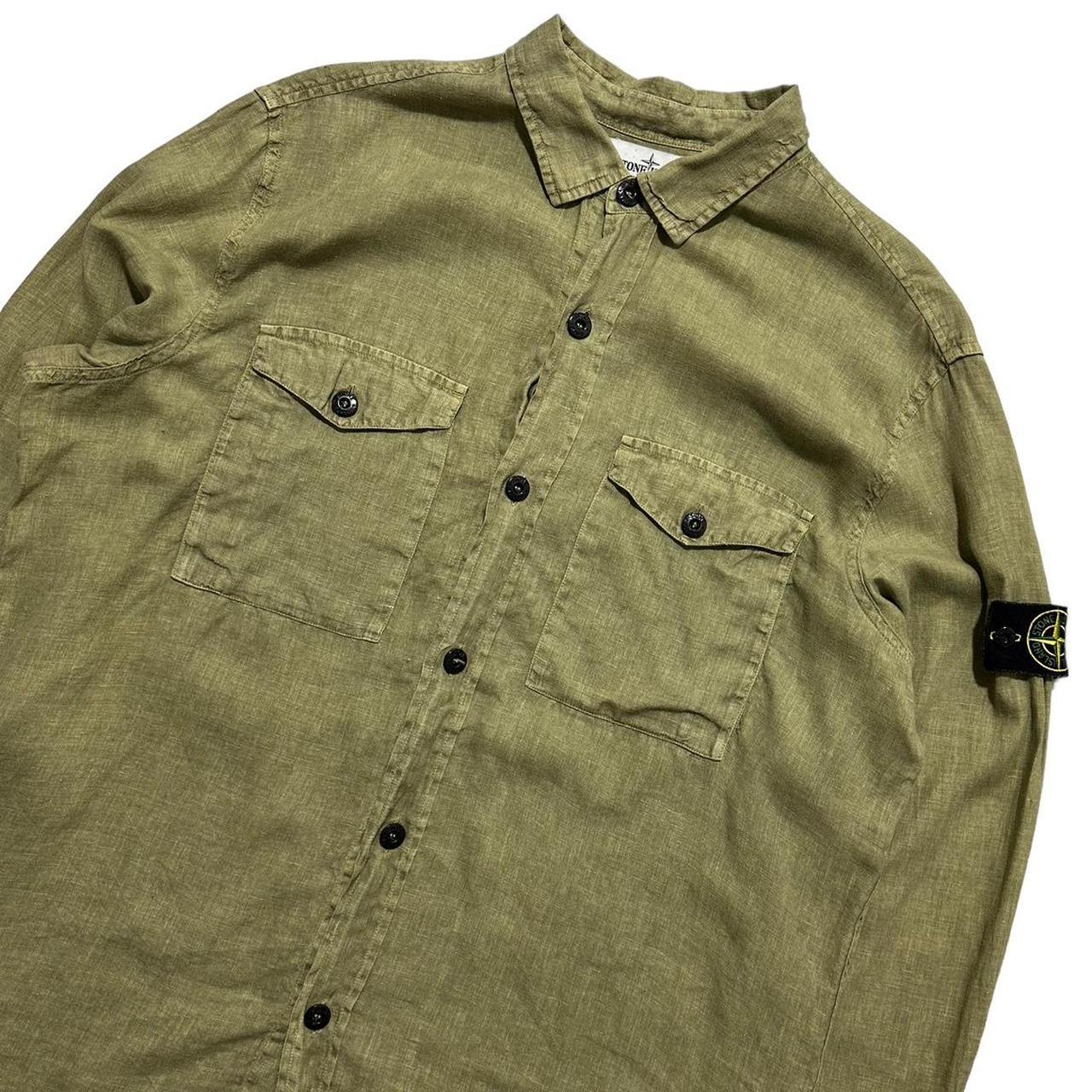 Stone Island Green Linen Shirt - Known Source