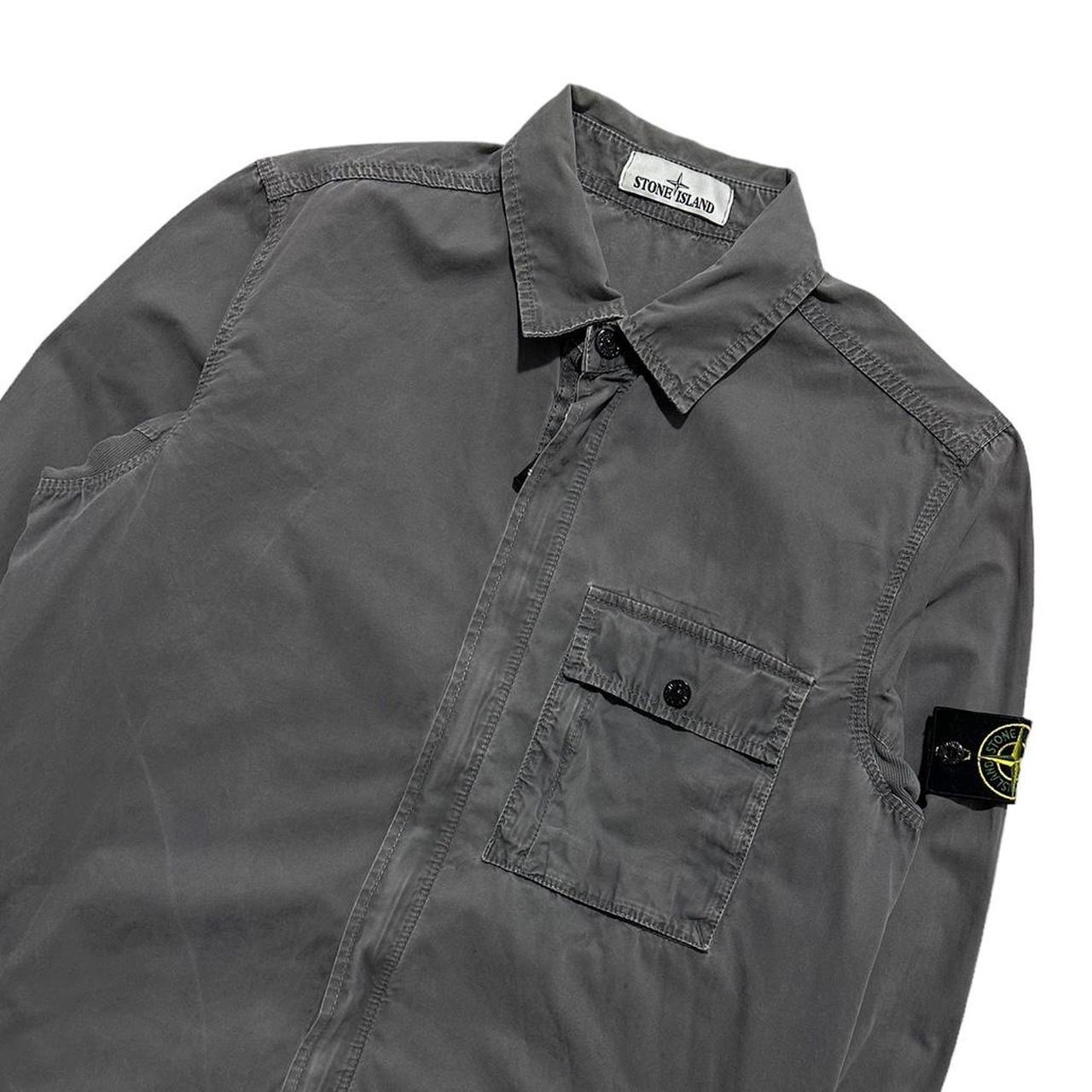 Stone Island Grey Canvas Overshirt - Known Source