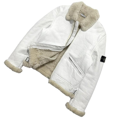 Stone Island Hand Painted Sheepskin Leather Jacket - Known Source