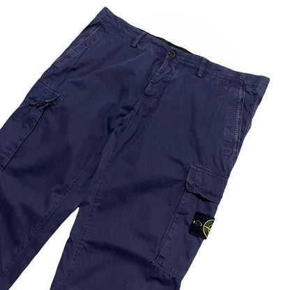 Stone Island Navy Canvas Combat Cargos - Known Source