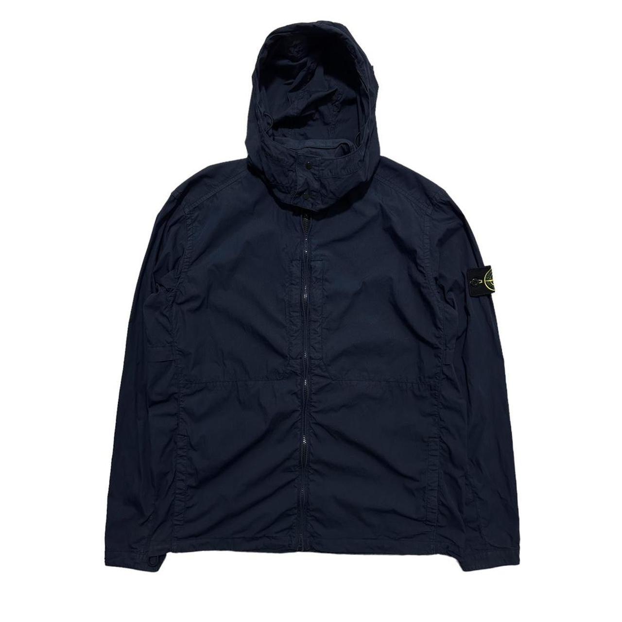 Stone Island Navy Foldable Hooded Overshirt - Known Source