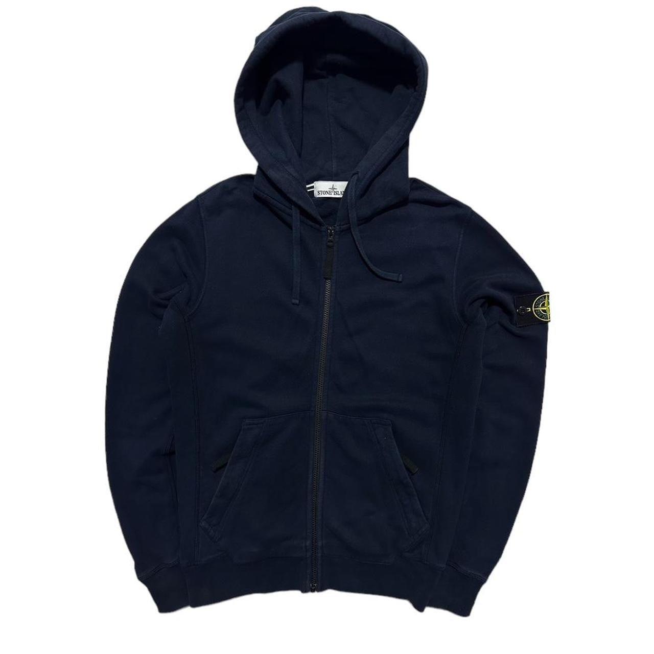 Stone Island Navy Full Zip Hoodie - Known Source