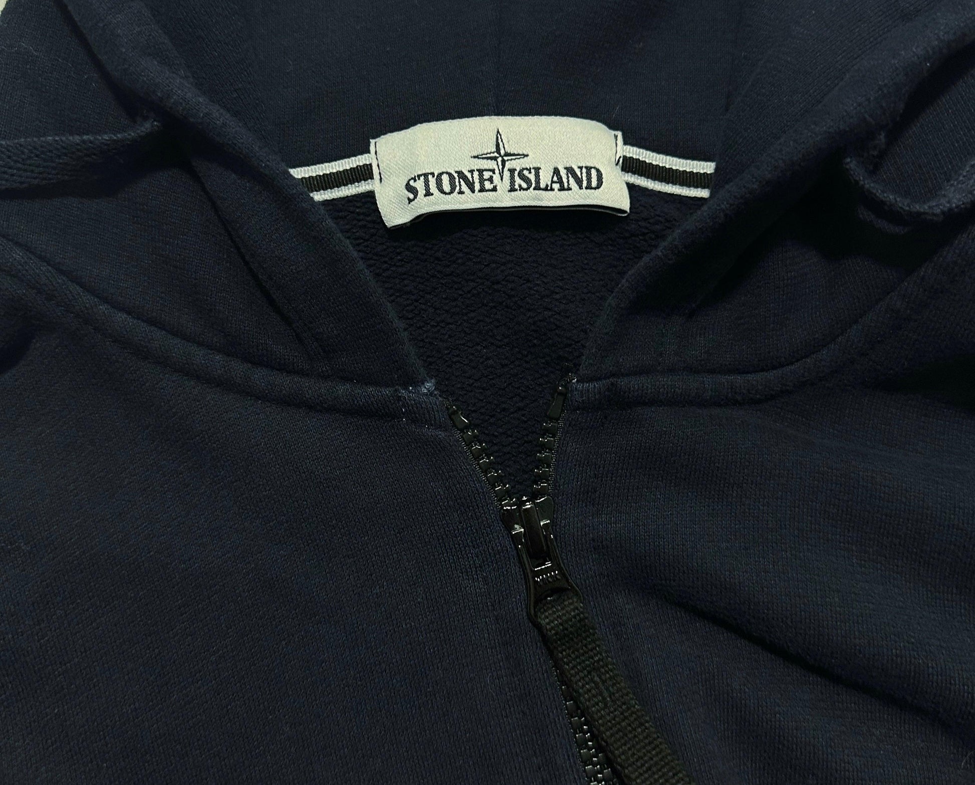 Stone Island Navy Full Zip Hoodie - Known Source