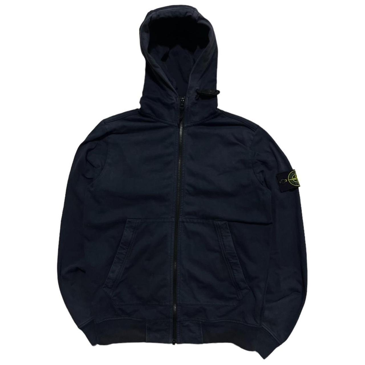 Stone Island navy zip up hoodie - Known Source