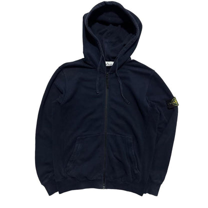 Stone island Navy zip up hoodie - Known Source