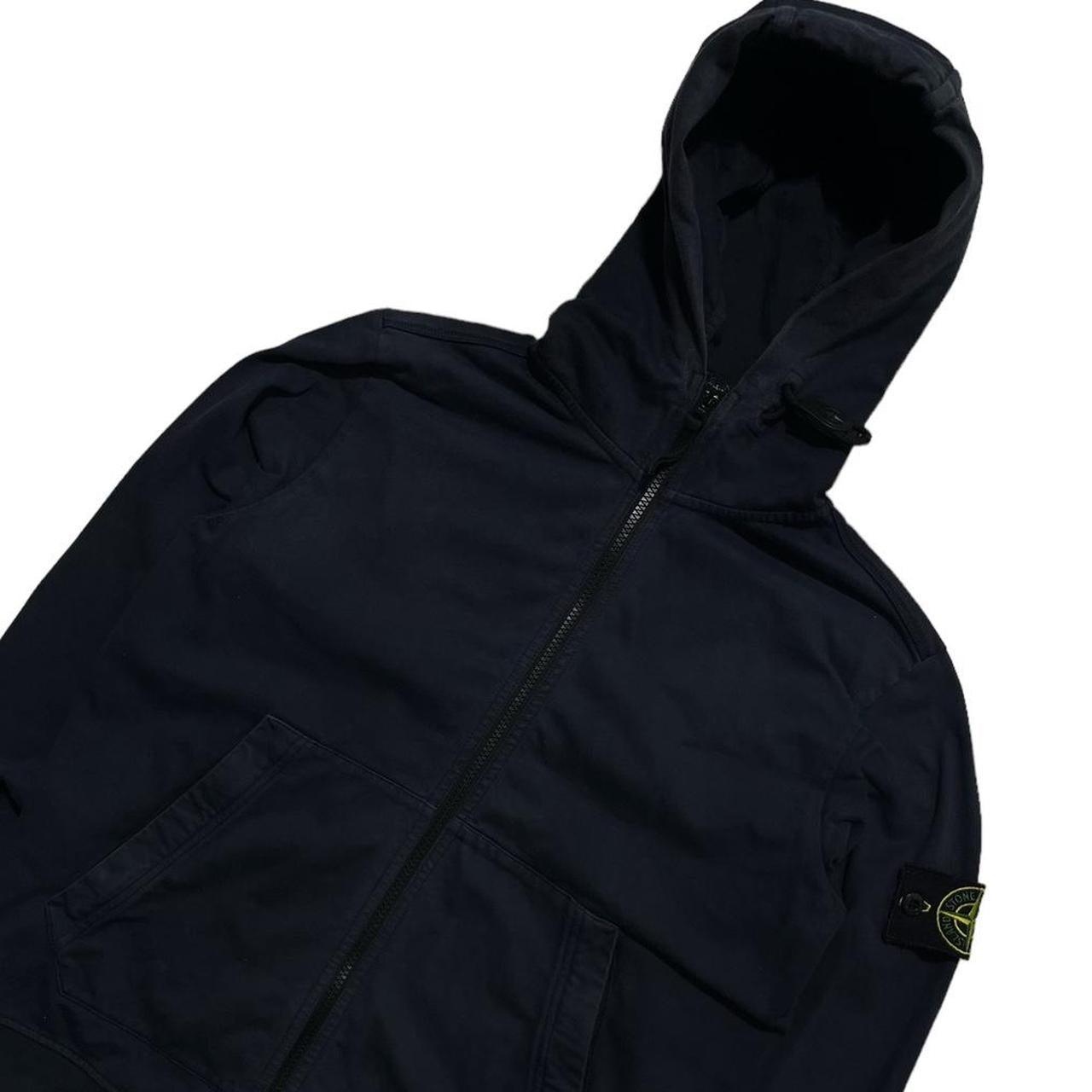 Stone Island navy zip up hoodie - Known Source