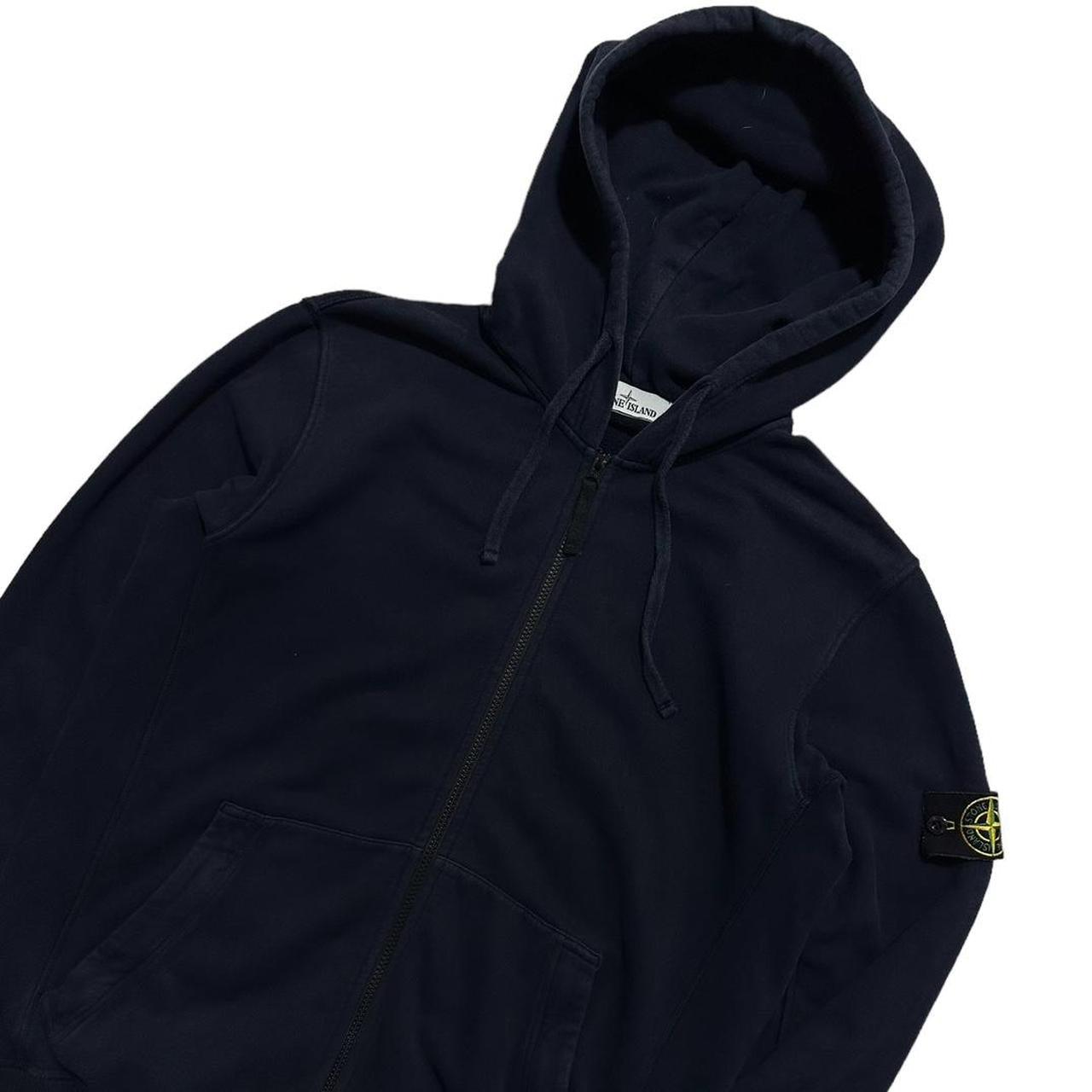 Stone island Navy zip up hoodie - Known Source